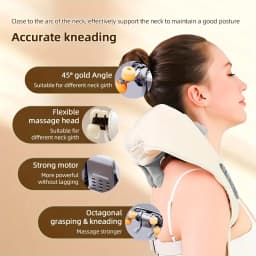 Electric Neck Shoulder Massager Wireless Trapezius Muscles Back Massage Pillow Cervical Back Massage Shawl for Parents Gifts