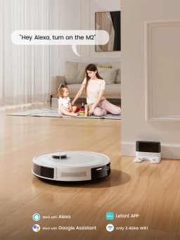 LEFANT M2 Robot Vacuum Cleaner, Laser Navigation dToF, 6000Pa, Anti-Tangle, Selected Area Cleaning, Ideal for Pet Hair, Carpets