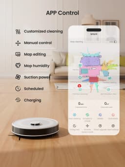 LEFANT M2 Robot Vacuum Cleaner, Laser Navigation dToF, 6000Pa, Anti-Tangle, Selected Area Cleaning, Ideal for Pet Hair, Carpets