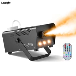 LeLeght 500W RGB LED Colorful Smoke Machine LED Remote Fogger Ejector for Disco DJ Show Wedding Stage Light Effects Fog Machine