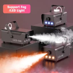 LeLeght 500W RGB LED Colorful Smoke Machine LED Remote Fogger Ejector for Disco DJ Show Wedding Stage Light Effects Fog Machine