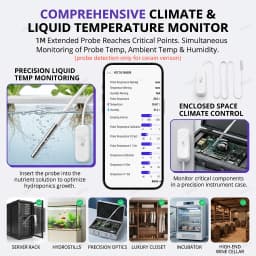 Zigbee 3.0 Temperature Humidity Sensor With External Probe Optional Liquid Air Temp Tracking For Zigbee2MQTT Home Automation