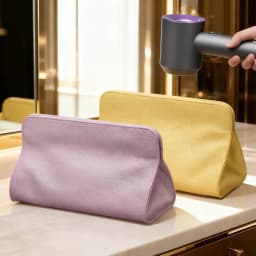 Pu Leather Travel Hair Dryer Bag Hairdressing Tool Organizer Pouch Portable Curling Iron Storage Bag for Home & Salon Use