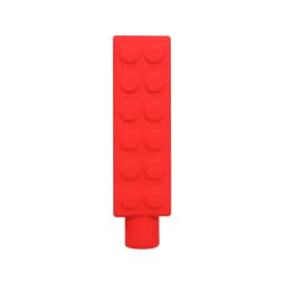 1/6pcs Building Block Sensory Chew Necklace Brick Chewy Kids Silicone Pencil Topper Teether Toy Silicone Teether for Children