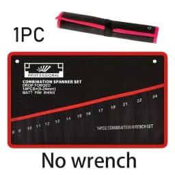 14-Pocket Tool Organizer Roll. Durable Wrench Storage Bag with Portable Handle. Perfect for Garage & Workshop Organization.