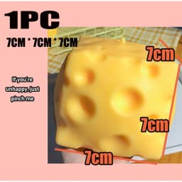 1-5PCS Jumbo Cheese Cube Stress Ball Shapeable Squeeze Decor Non-Bounce ASMR Sensory Anti-Stress Relief Gadget Gifts 6/7/10/12CM