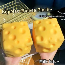 1-5PCS Jumbo Cheese Cube Stress Ball Shapeable Squeeze Decor Non-Bounce ASMR Sensory Anti-Stress Relief Gadget Gifts 6/7/10/12CM