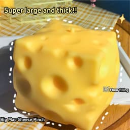 1-5PCS Jumbo Cheese Cube Stress Ball Shapeable Squeeze Decor Non-Bounce ASMR Sensory Anti-Stress Relief Gadget Gifts 6/7/10/12CM