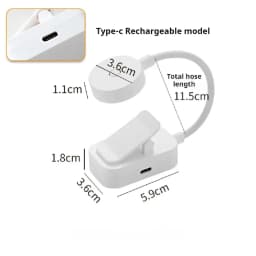 1pc Portable LED Clip-on Reading Light 3 Modes Adjustable Eye Protection Clip-On Study Reading Lamp for Travel Bedroom Book