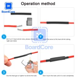 150Pcs Red & Black Heat Shrink Tube Heat Thermoresistant Insulation Tubing 2:1 for Electrical Wire/Cable DIY Repair