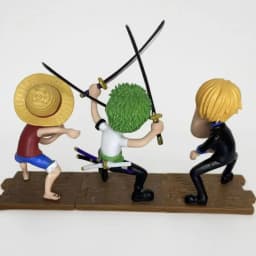 15cm One Piece Luffy Figures Three Captains Sanji Monkey D Luffy Roronoa Zoro Action Figure The Hungry Trio PVC Anime Model Toys