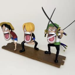15cm One Piece Luffy Figures Three Captains Sanji Monkey D Luffy Roronoa Zoro Action Figure The Hungry Trio PVC Anime Model Toys