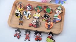 6Pcs Anime Dragon Ball Son Goku Enamel Brooch Badge Cartoon Vegeta Piccolo Master Roshi Krillin Lapel Pins For Fans Gifts