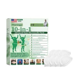 Moringa 10-in-1 Nano Microneedle Patch ≤0.3mm Moisturizing Firming Microdarts Technology Body Skin Care Sticker Unisex Daily Use