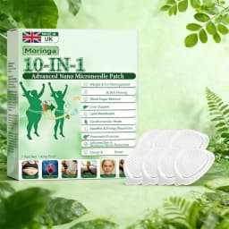 Moringa 10-in-1 Nano Microneedle Patch ≤0.3mm Moisturizing Firming Microdarts Technology Body Skin Care Sticker Unisex Daily Use
