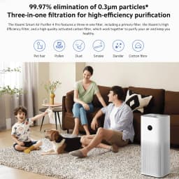 Xiaomi Smart Air Purifier 4 Pro, Aldehyde Removal Antibacterial Freshener Purifiers Home Air Cleaner Low Noise with Mi home APP