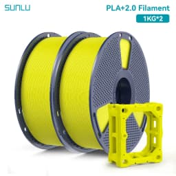 SUNLU 2KG PLA+2.0 3D Printer Filament Tougher and Stronger PLA Plus Filament 1000G/Roll 1.75mm 3D Filament Fits for FDM 3D Print