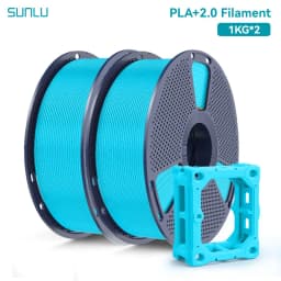 SUNLU 2KG PLA+2.0 3D Printer Filament Tougher and Stronger PLA Plus Filament 1000G/Roll 1.75mm 3D Filament Fits for FDM 3D Print