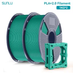 SUNLU 2KG PLA+2.0 3D Printer Filament Tougher and Stronger PLA Plus Filament 1000G/Roll 1.75mm 3D Filament Fits for FDM 3D Print
