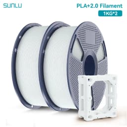 SUNLU 2KG PLA+2.0 3D Printer Filament Tougher and Stronger PLA Plus Filament 1000G/Roll 1.75mm 3D Filament Fits for FDM 3D Print