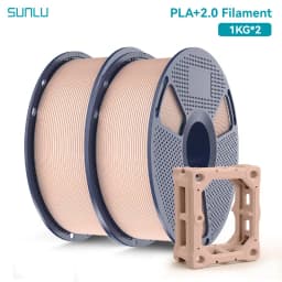 SUNLU 2KG PLA+2.0 3D Printer Filament Tougher and Stronger PLA Plus Filament 1000G/Roll 1.75mm 3D Filament Fits for FDM 3D Print