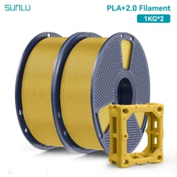 SUNLU 2KG PLA+2.0 3D Printer Filament Tougher and Stronger PLA Plus Filament 1000G/Roll 1.75mm 3D Filament Fits for FDM 3D Print