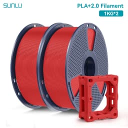 SUNLU 2KG PLA+2.0 3D Printer Filament Tougher and Stronger PLA Plus Filament 1000G/Roll 1.75mm 3D Filament Fits for FDM 3D Print