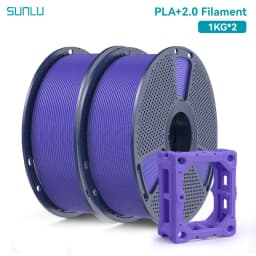 SUNLU 2KG PLA+2.0 3D Printer Filament Tougher and Stronger PLA Plus Filament 1000G/Roll 1.75mm 3D Filament Fits for FDM 3D Print