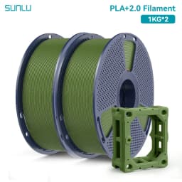 SUNLU 2KG PLA+2.0 3D Printer Filament Tougher and Stronger PLA Plus Filament 1000G/Roll 1.75mm 3D Filament Fits for FDM 3D Print