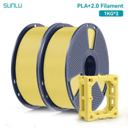 SUNLU 2KG PLA+2.0 3D Printer Filament Tougher and Stronger PLA Plus Filament 1000G/Roll 1.75mm 3D Filament Fits for FDM 3D Print