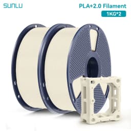 SUNLU 2KG PLA+2.0 3D Printer Filament Tougher and Stronger PLA Plus Filament 1000G/Roll 1.75mm 3D Filament Fits for FDM 3D Print