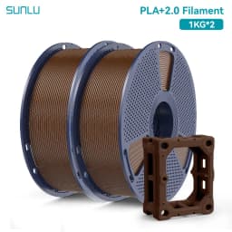 SUNLU 2KG PLA+2.0 3D Printer Filament Tougher and Stronger PLA Plus Filament 1000G/Roll 1.75mm 3D Filament Fits for FDM 3D Print