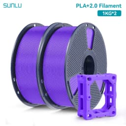 SUNLU 2KG PLA+2.0 3D Printer Filament Tougher and Stronger PLA Plus Filament 1000G/Roll 1.75mm 3D Filament Fits for FDM 3D Print