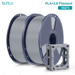 SUNLU 2KG PLA+2.0 3D Printer Filament Tougher and Stronger PLA Plus Filament 1000G/Roll 1.75mm 3D Filament Fits for FDM 3D Print