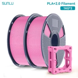 SUNLU 2KG PLA+2.0 3D Printer Filament Tougher and Stronger PLA Plus Filament 1000G/Roll 1.75mm 3D Filament Fits for FDM 3D Print