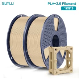 SUNLU 2KG PLA+2.0 3D Printer Filament Tougher and Stronger PLA Plus Filament 1000G/Roll 1.75mm 3D Filament Fits for FDM 3D Print