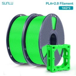 SUNLU 2KG PLA+2.0 3D Printer Filament Tougher and Stronger PLA Plus Filament 1000G/Roll 1.75mm 3D Filament Fits for FDM 3D Print