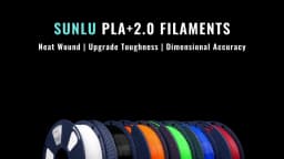 SUNLU 2KG PLA+2.0 3D Printer Filament Tougher and Stronger PLA Plus Filament 1000G/Roll 1.75mm 3D Filament Fits for FDM 3D Print