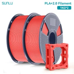 SUNLU 2KG PLA+2.0 3D Printer Filament Tougher and Stronger PLA Plus Filament 1000G/Roll 1.75mm 3D Filament Fits for FDM 3D Print