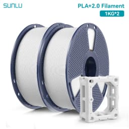 SUNLU 2KG PLA+2.0 3D Printer Filament Tougher and Stronger PLA Plus Filament 1000G/Roll 1.75mm 3D Filament Fits for FDM 3D Print
