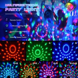 Datewink 2/4Pcs LED Magic Ball Light RGB Disco Ball Stage Lighting Effect Remote Control For DJ Disco Wedding Club Party Karaoke