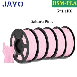 JAYO High Speed Matte PLA 5Rolls 3D Printer Filaments 1.75mm Mixed Color no Bubble Free FDM 3D Printer Material for 3D Printing