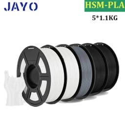 JAYO High Speed Matte PLA 5Rolls 3D Printer Filaments 1.75mm Mixed Color no Bubble Free FDM 3D Printer Material for 3D Printing