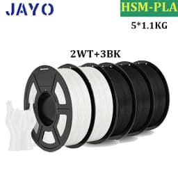 JAYO High Speed Matte PLA 5Rolls 3D Printer Filaments 1.75mm Mixed Color no Bubble Free FDM 3D Printer Material for 3D Printing