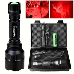 Powerful High Lumen LED Flashlight White/Red/Green Super Bright Rechargeable Portable Ultra Power Torch Outdoor Emergency use