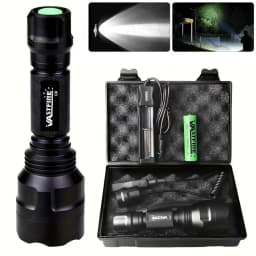 Powerful High Lumen LED Flashlight White/Red/Green Super Bright Rechargeable Portable Ultra Power Torch Outdoor Emergency use