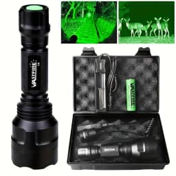 Powerful High Lumen LED Flashlight White/Red/Green Super Bright Rechargeable Portable Ultra Power Torch Outdoor Emergency use