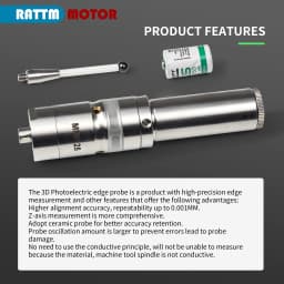 【EU】MMP25 3D Light Edge Finder with Ceramic Probe Centering Rod, to Find CNC Milling Lathe Machining Center,Accuracy 0.001mm
