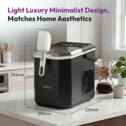 Loefme Desktop Fully Automatic Bullet Shaped Ice Maker 12kg/24h Fast Ice Making Suitable For Home Automatic Cleaning Ice Machine