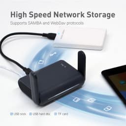 GL.iNet Slate Plus (GL-A1300) Travel Router - VPN Encryption, Dual-Band Wi-Fi, Easy Hotel/Captive Portal Setup